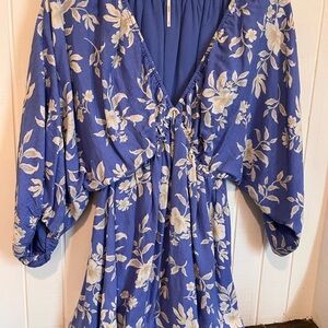 Free People Blue Floral Dress